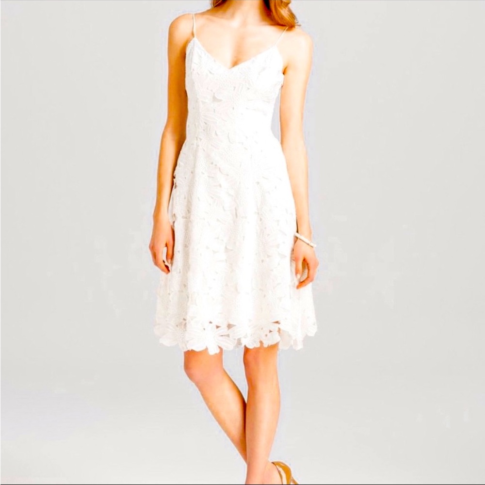 Winter white Vera Wang gown with lace overlay, beautiful!